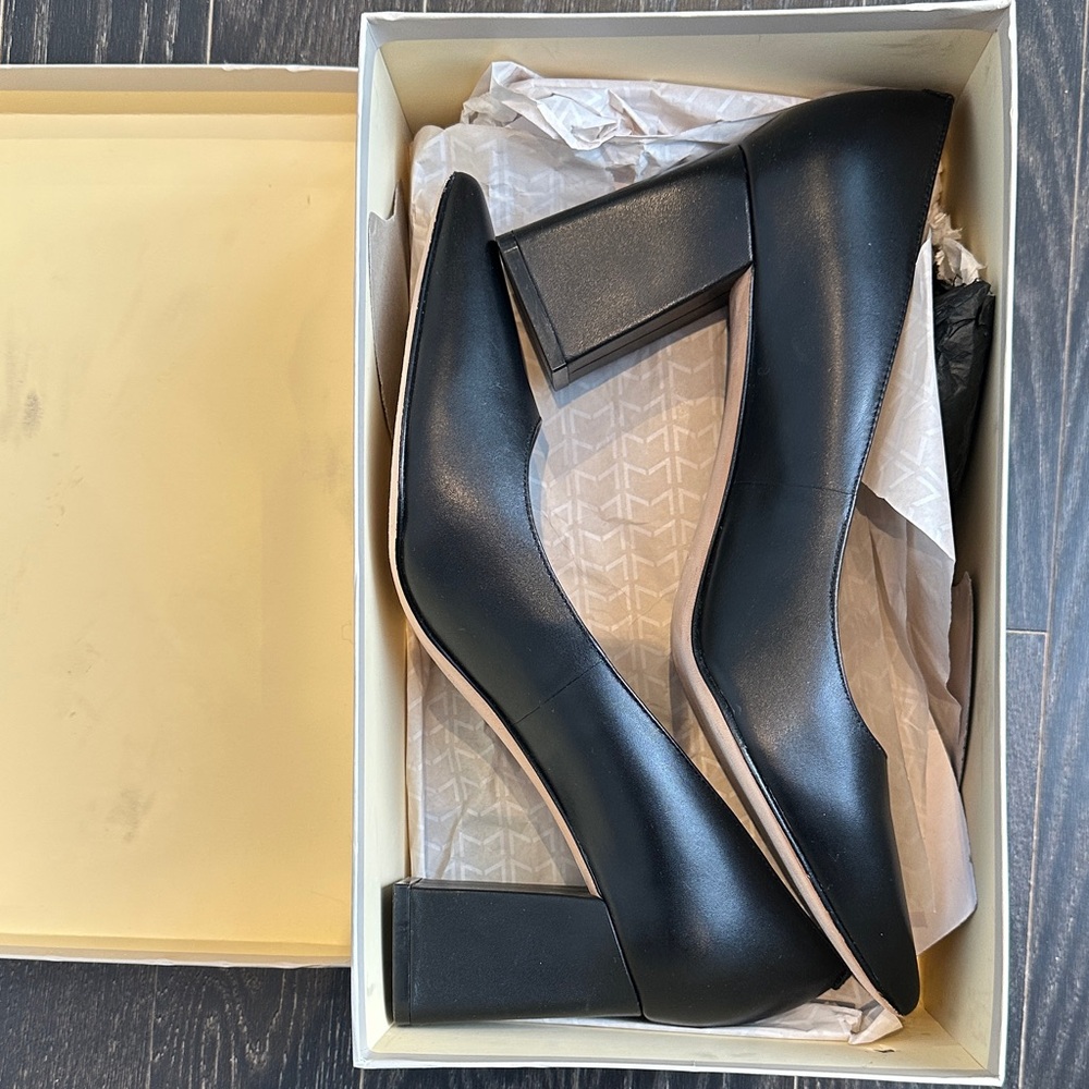 Marc fisher leather block heels
